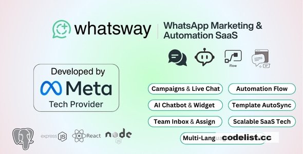 Whatsway v3.7.7 – WhatsApp Marketing & Automation SaaS Platform with Bots, Chats, Bulk Sender & AI