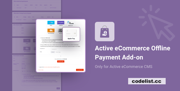 Active eCommerce Offline Payment Add-on v1.8