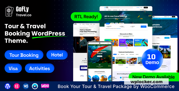 Gofly v1.4.0 – Tour Booking and Travel Agency WordPress Theme