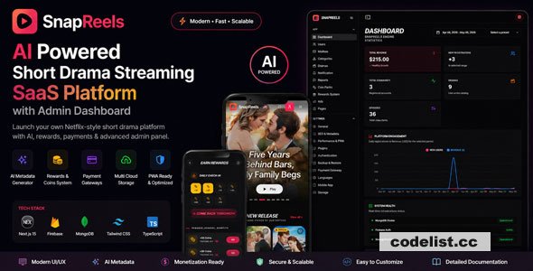 SnapReels v1.0.2 – Short Drama Streaming SaaS Platform