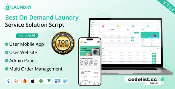 Best laundry app with Admin panel v3.0.3 – Laundry booking system