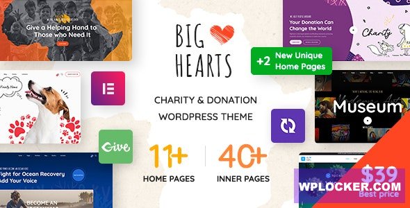 BigHearts v3.2.0 – Charity & Donation WordPress Theme