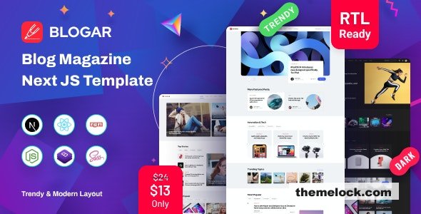 Blogar v1.3.4 – Blog Magazine WordPress Theme