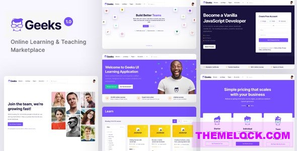 Geeks v1.3.2 – Online Learning Marketplace WordPress Theme