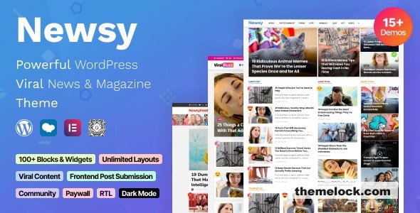 Newsy v2.9.3 – Viral News & Magazine WordPress Theme