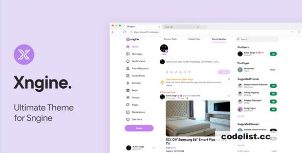 Xngine v1.6.2 – The Ultimate Sngine Theme