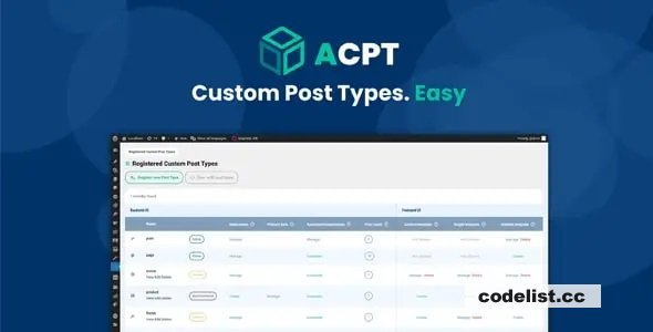 Advanced Custom Post Types (ACPT) v2.0.67