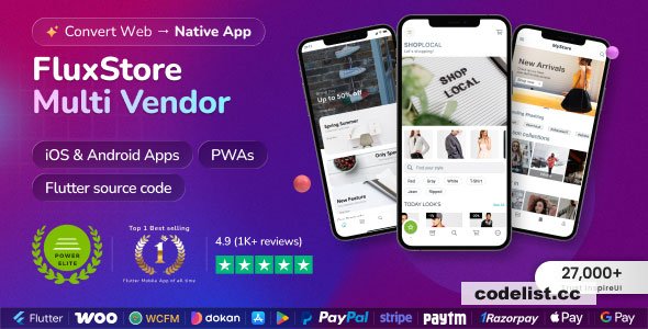 Fluxstore Multi Vendor v6.3.0 – Flutter E-commerce Full App