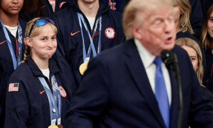 Olympic medalist’s response to Trump has internet chortling: ‘Hold your breath girl’