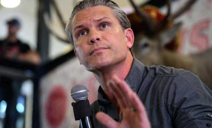 Pete Hegseth uses transphobic slur in stunning speech about US military