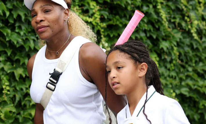 Serena Williams shows off her 8-year-old daughter Olympia’s waist-length braids in rare photo