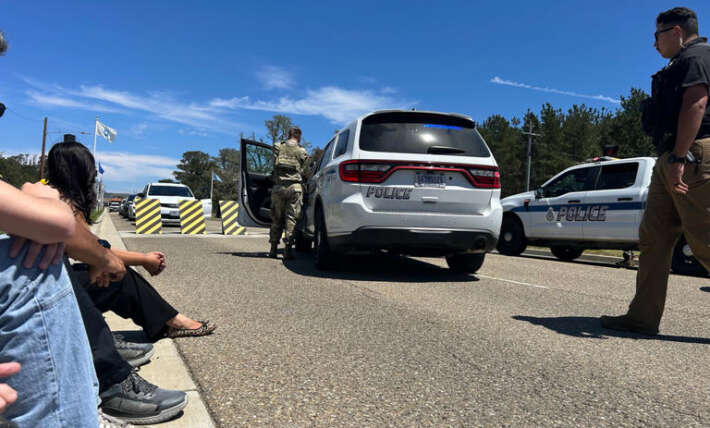 Invited media and military members held at gunpoint at Space Force base in California