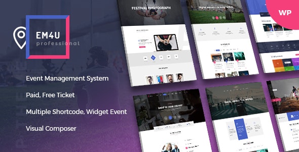 EM4U v1.8.9 – Events WordPress Theme for Booking Tickets