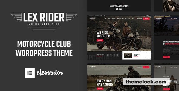 LexRider v1.6.9 – Motorcycle Club WordPress Theme