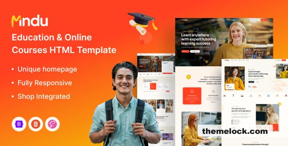 Mindu – College, School & Online Courses HTML Template