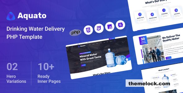 Aquato – Drinking Water Delivery PHP Template