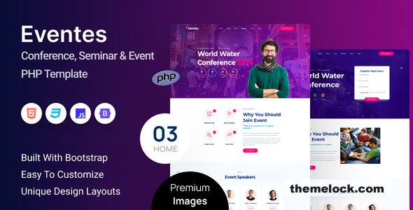 Eventes – Conference and Event PHP Template