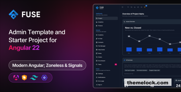 Fuse v22.0.0 – Angular Admin Template