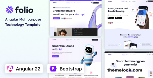Folio – Multipurpose AI, SaaS, Software & Technology Angular 22 Template