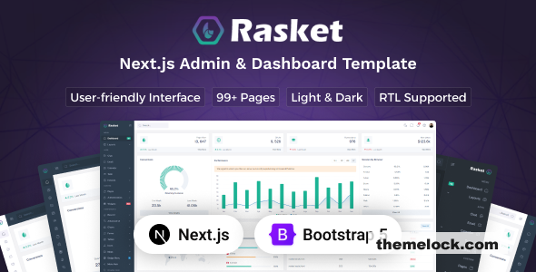 Rasket – Next.js 16 Admin Dashboard Template