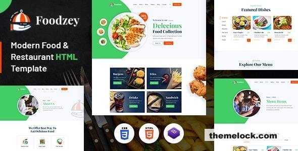Foodzey – Food & Restaurant HTML Template