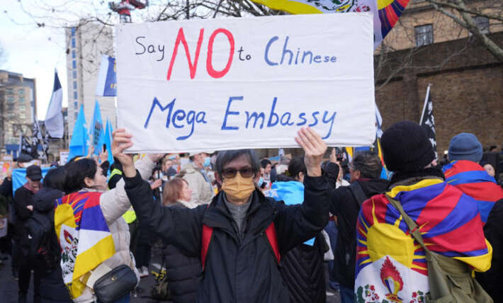 Guards at Chinese super-embassy wield illegal electroshock weapons