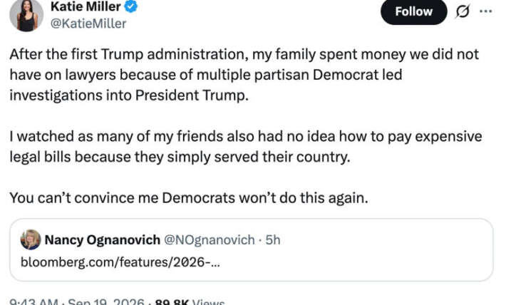 Stephen Miller’s wife panics over legal bills from Trump probes
