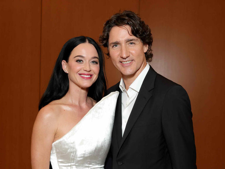Katy Perry’s sculptural dress seems to float around her on her second red carpet date night with Justin Trudeau