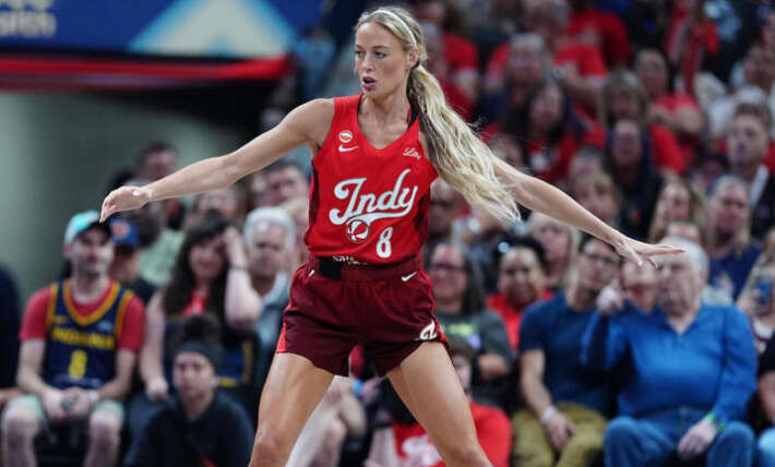 Watch Sophie Cunningham launch signed ball into stands in viral video, ‘Call me Patrick Mahomes’