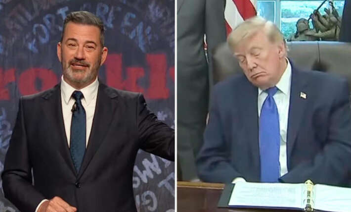Kimmel gives Trump new nickname after president falls asleep again in meeting
