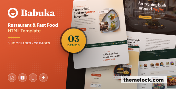 Babuka – Restaurant & Fast Food HTML Template