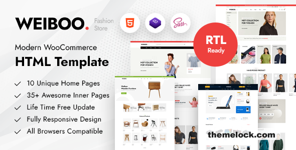 Weiboo – eCommerce HTML Template + RTL