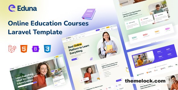 Eduna – Laravel 12 Online Education Courses Template
