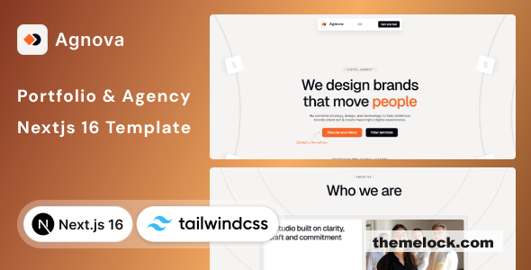 Agnova – AI Agency Portfolio Nextjs & Tailwind Template