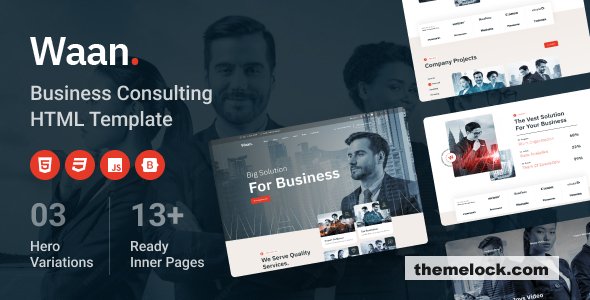 Waan – Business Consulting HTML Template