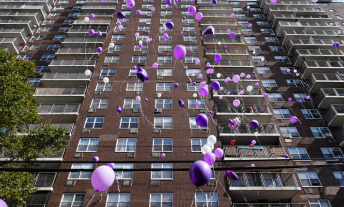 Baby thrown from NYC balcony clings to life as vigil held for Bronx mom killed after plummeting 15 stories with infant