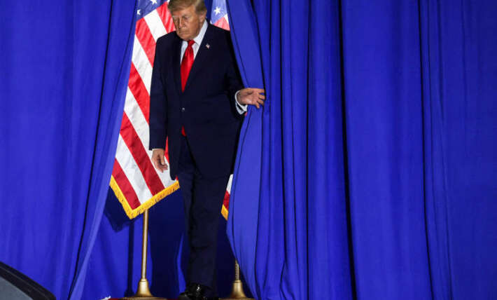 Desperate Donald Trump smashes speed limit to race to rally