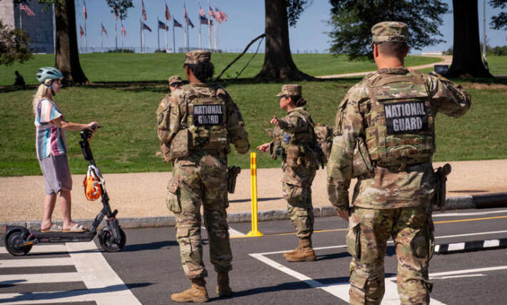 A National Guard member deployed to Washington, DC, is arrested on firearms charge