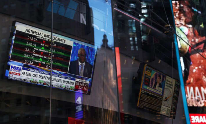 Wall Street sinks as Nasdaq falls over 2% on AI cost worries