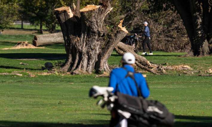 Tensions flare at court hearing on Trump’s golf course renovation after president says construction will begin immediately