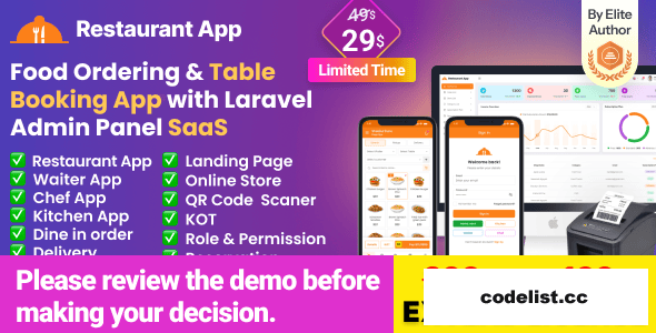 1777348037 restaurant app online food ordering table booking restaurant app with laravel admin panel saas