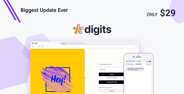 Digits v9.1.0.5 – WordPress Mobile Number Signup and Login