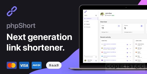 phpShort v53 – URL Shortener Platform – nulled