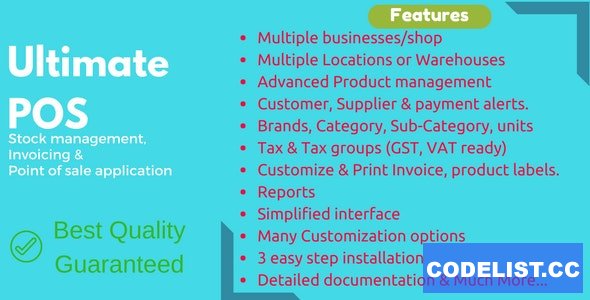 Ultimate POS v7.1 – Best ERP, Stock Management, Point of Sale & Invoicing application – nulled