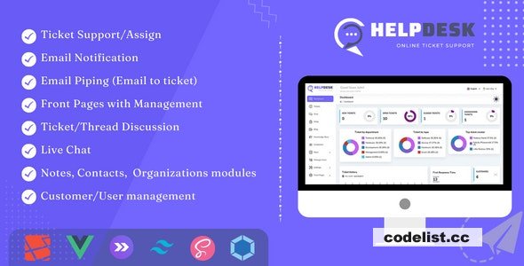 HelpDesk 5.2.5 – Online Ticketing System with Website – ticket support and management – nulled