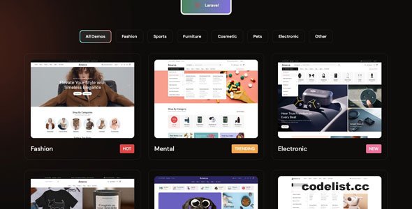 Amerce v1.1 – Multipurpose Ecommerce Laravel Script