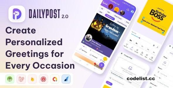 DailyPost v2.0 – Poster Maker, Festival & Business, Crafto App Clon