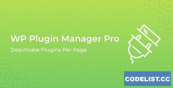 WP Plugin Manager Pro v1.4.6 – Deactivate plugins per page