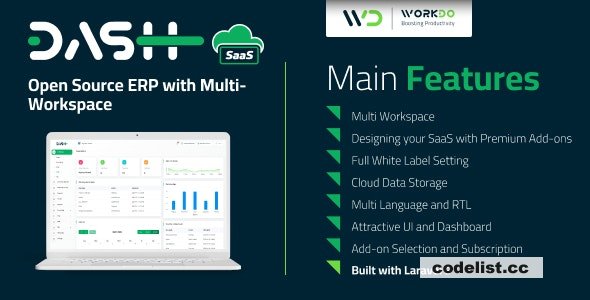 WorkDo Dash SaaS v7.7 – Open Source ERP with Multi-Workspace – nulled