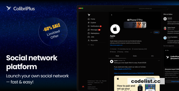 ColibriPlus – The Social Network Web Application – 11 May 2026